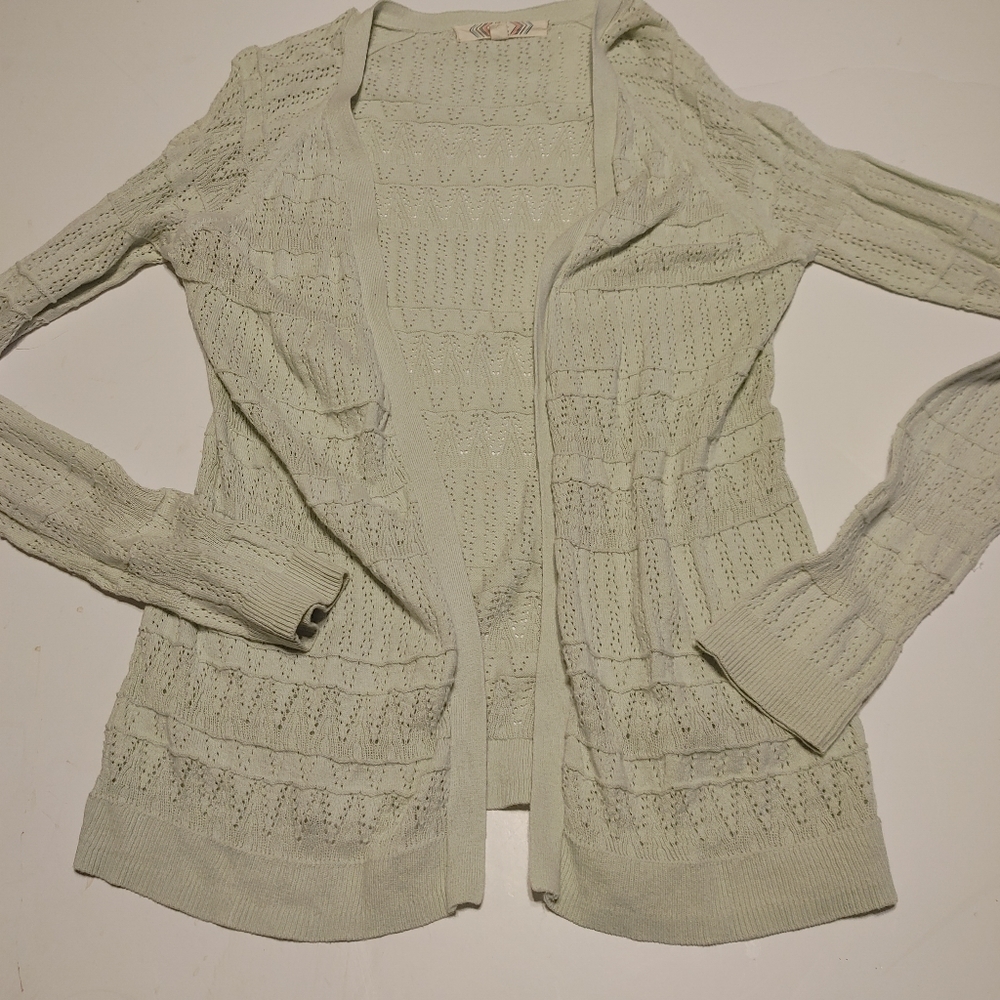 Beige knitted cardigan